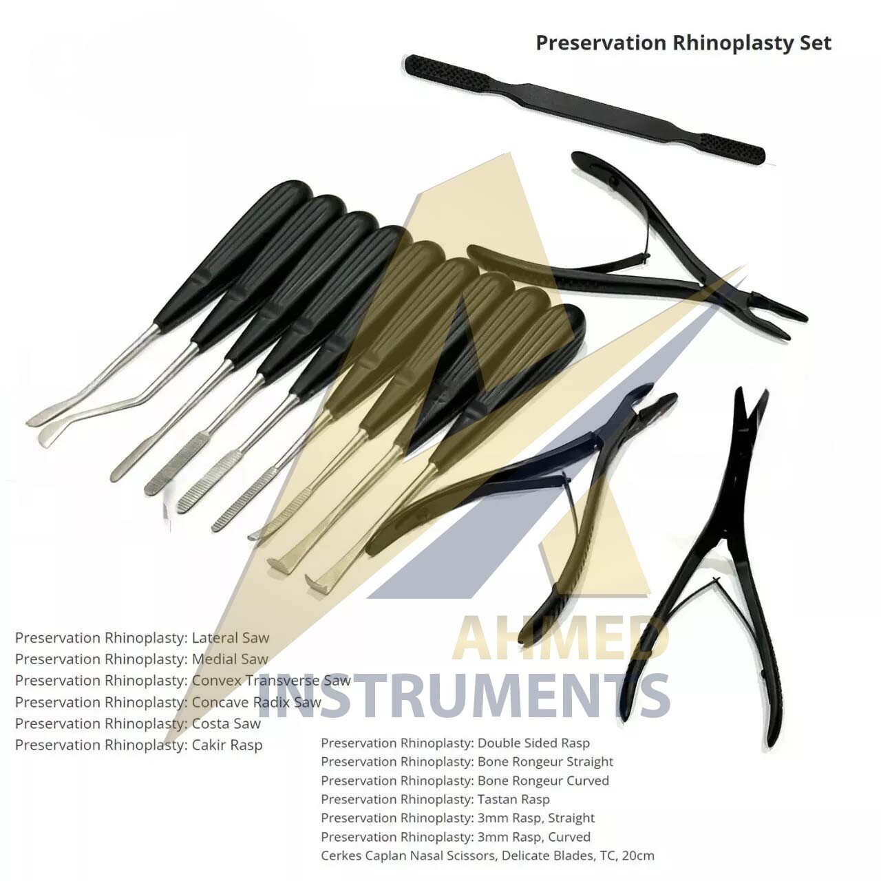 Rhinoplasty Preservation Instruments Set Black