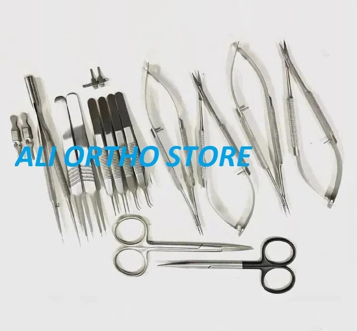 Hand Surgery Basic 17 Pcs Micro Surgical Stainless Steel Instrument Set
