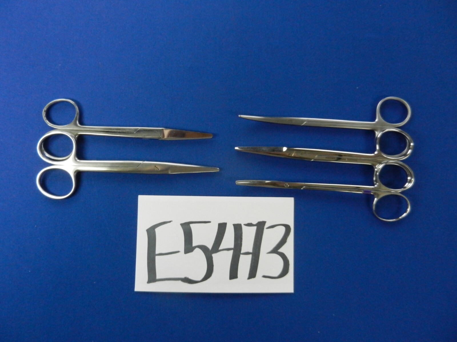 E5473 V. Mueller Konig Lot of 5 Straight & Curved Scissors 14-14.5cm Long