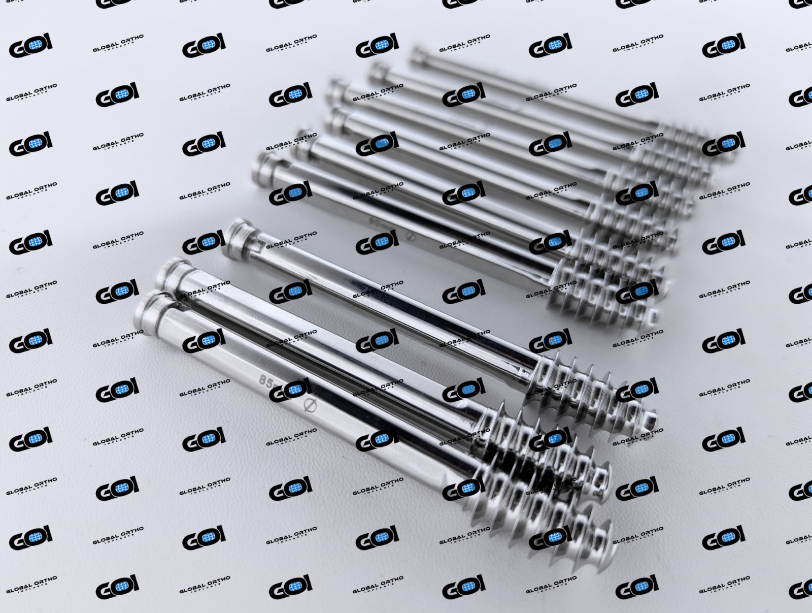 12.5mm DHS Compression Lag Screws Dia Hex 75-95mm Length 10 Pcs SS 316-L