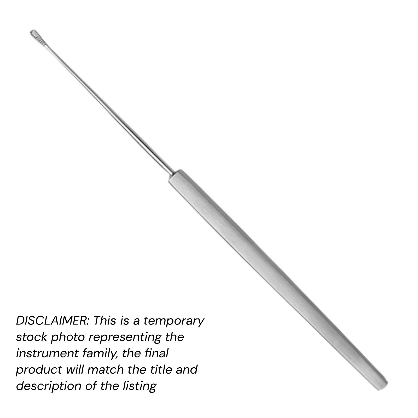 Set of 4 Shapleigh Ear Curettes, 6″, Serrated Loop, Small (2.0×4.5 mm), Premium