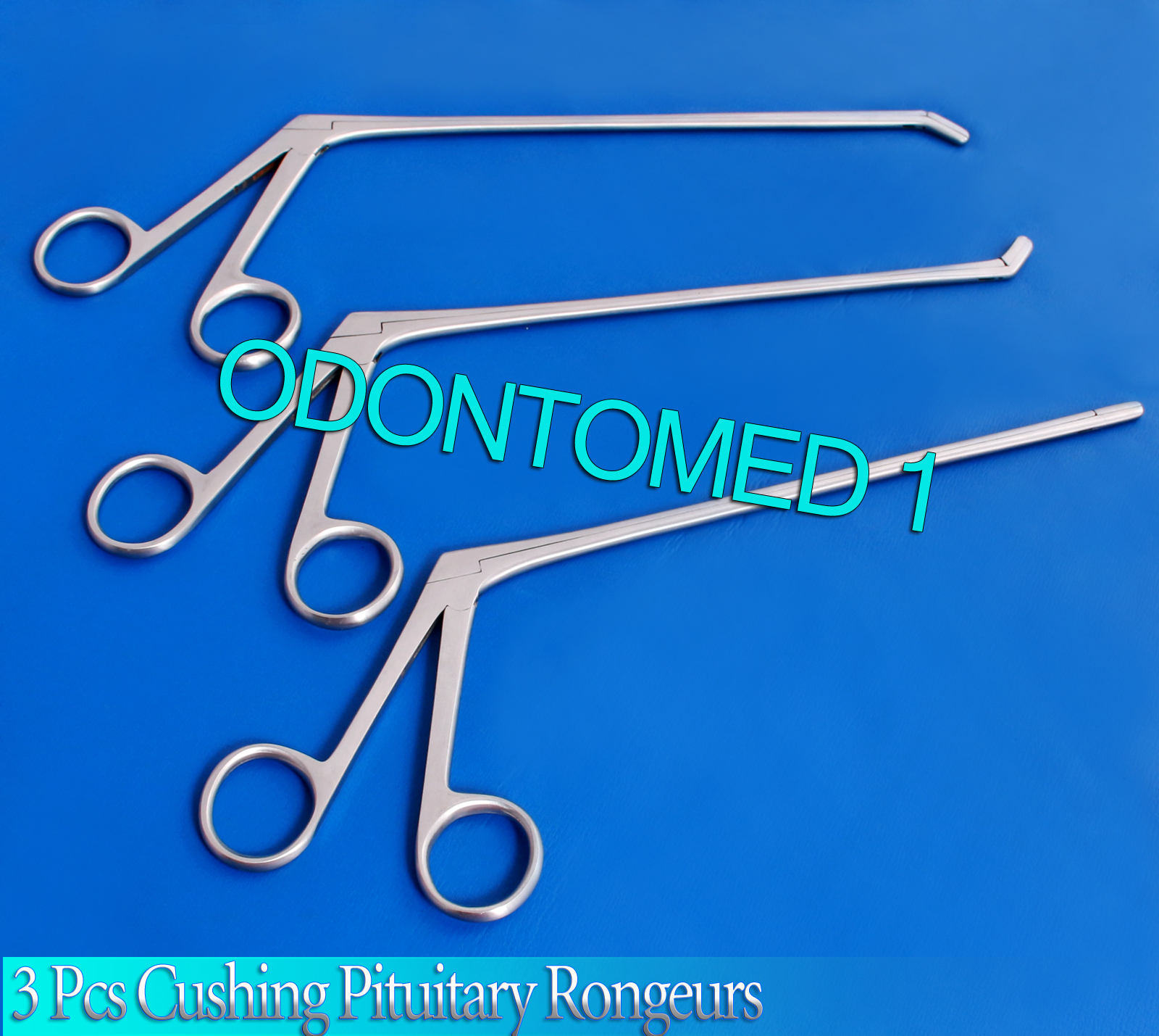 3 Pcs Cushing Pituitary Rongeurs 8″ 3x10mm Cup ,Up.Str,Down Surgical Instruments