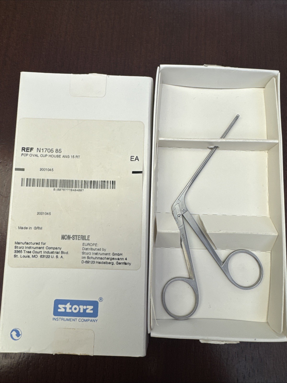 Storz Bausch & Lomb N1705 85 House Oval Cup Angled Right 0.9mm X 15° X 5.1″