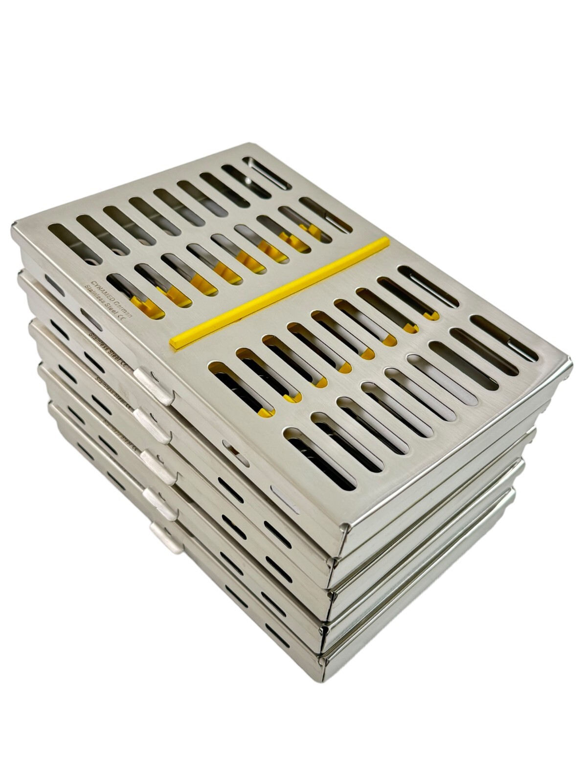 5 GERMAN DENTAL SURGICAL AUTOCLAVE STERILIZATION CASSETTES BOX FOR 10 INSTRUMENT