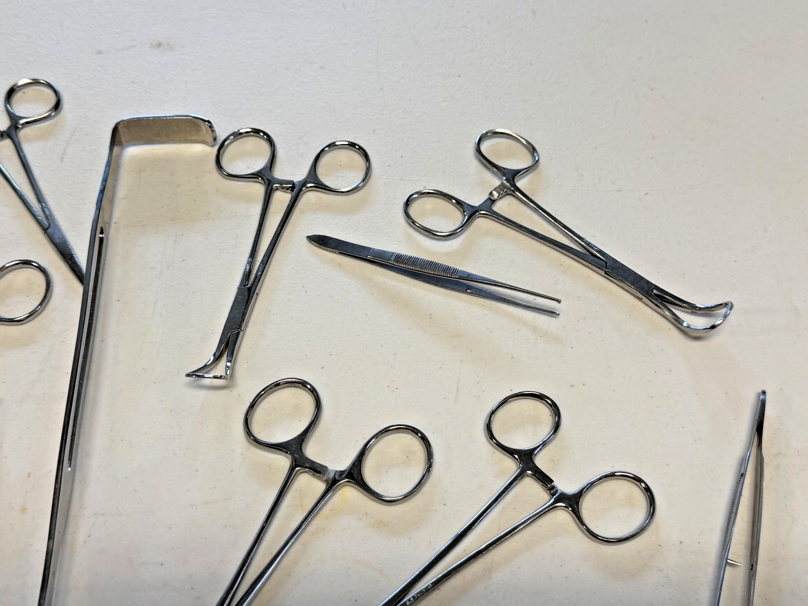 Lot of Assorted Surgical Tools Backhaus Towel Clamps, Forceps, Scissors, Tweezer