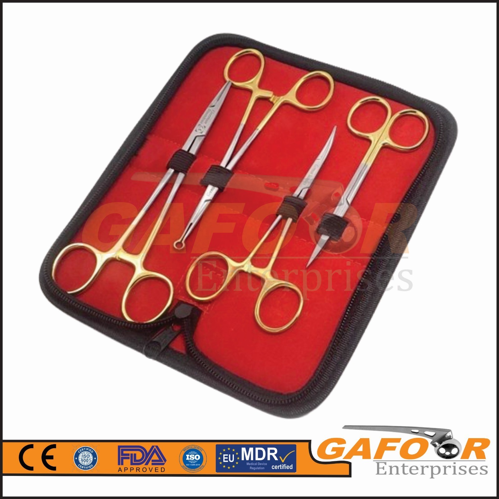 4 Pieces Sutureless Vasectomy Surgery Set Surgical Instruments German Grade