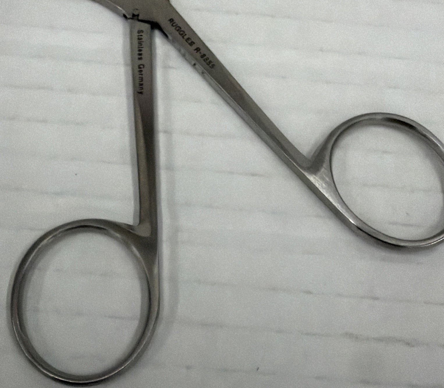 Ruggles R8855 Ring Handled Microsurgical Forceps Straight 1mm Tip