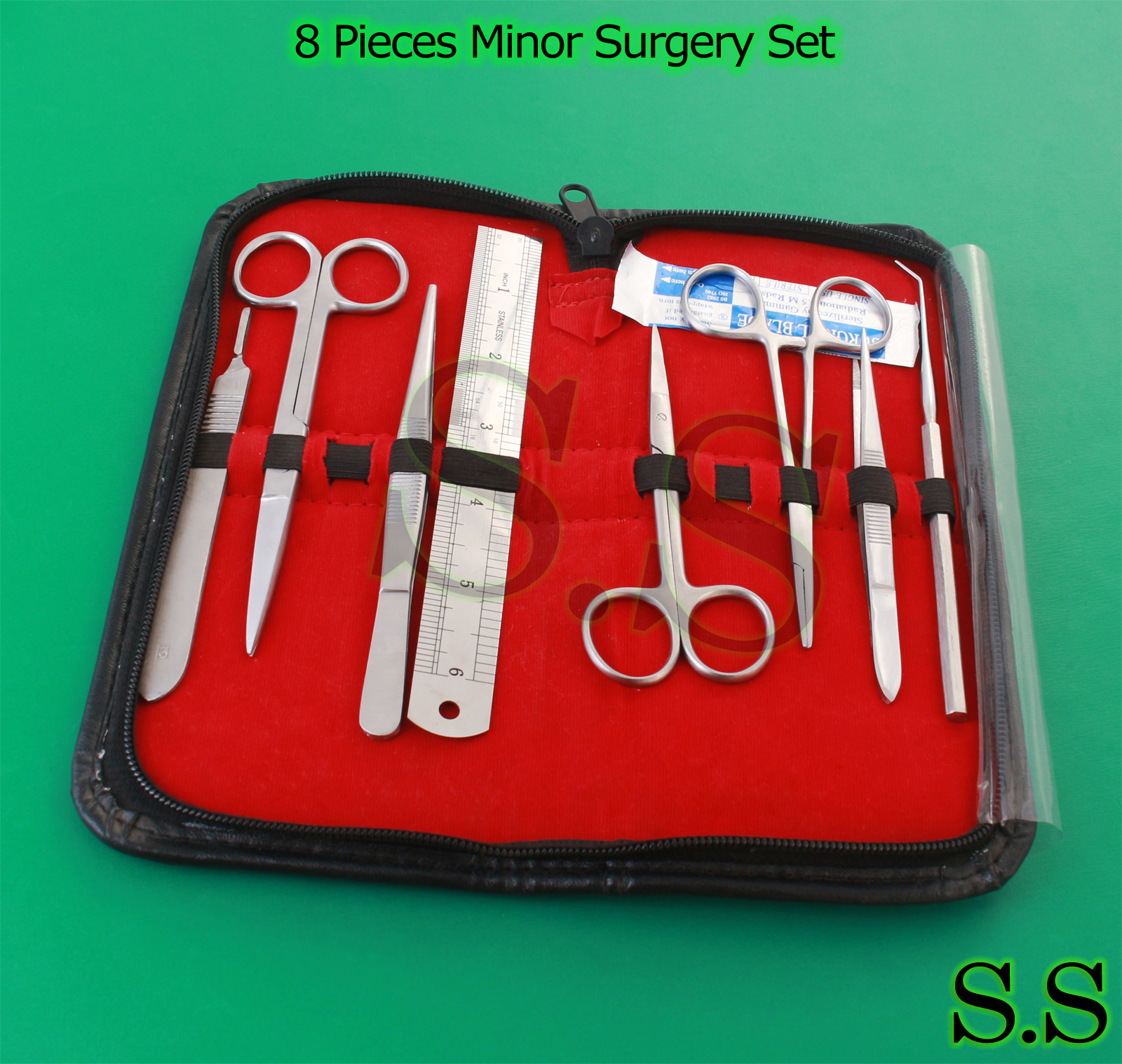 Minor Surgery Set 8 Pieces Surgical Instruments kit Stainless Steel Brand DS-715