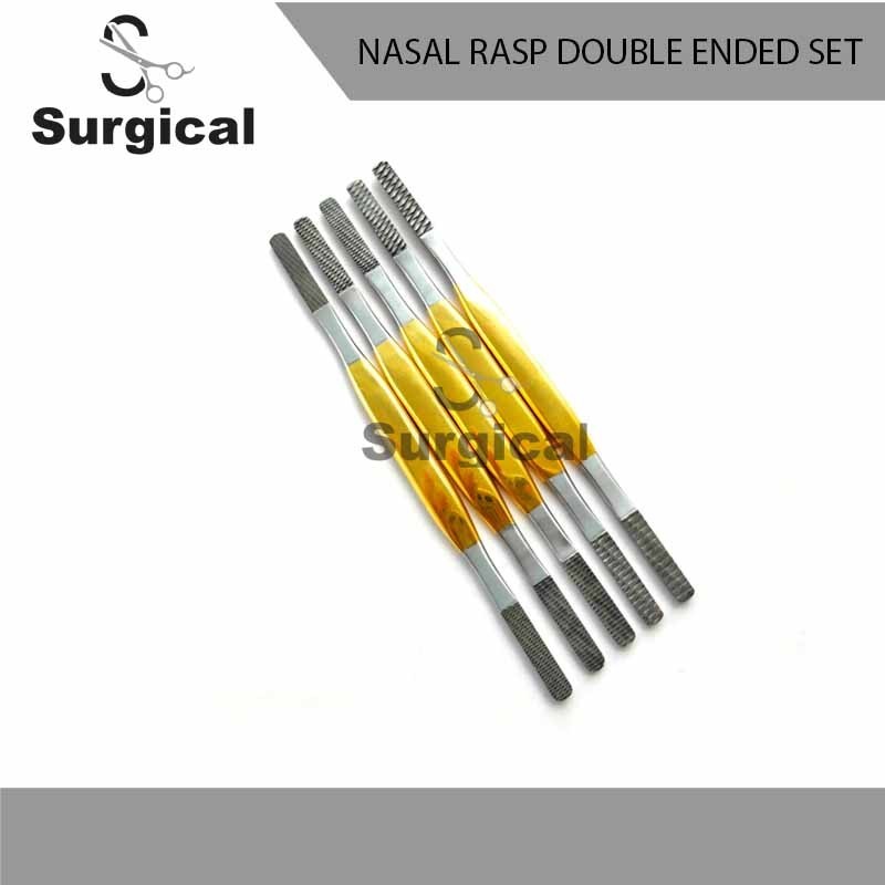 Rhinoplasty TC Fomon Nasal Rasp Set Double Ended Surgical Instrument 5 PCS
