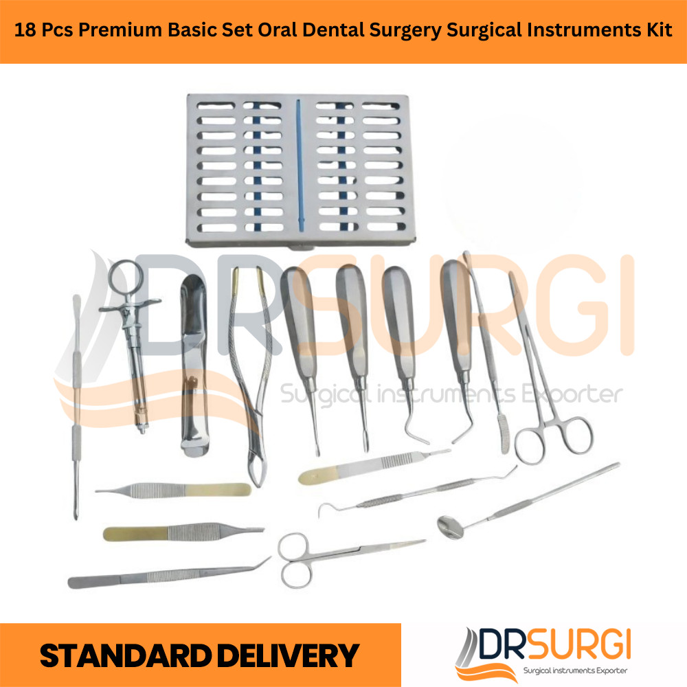 18 Pcs Premium Basic Set Oral Dental Surgery Surgical Instruments Kit