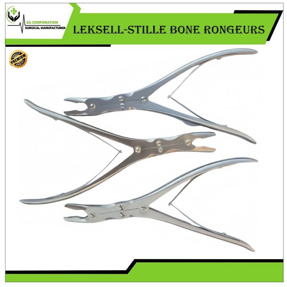 Leksell-Stille Bone Rongeurs Set Of 3 Pieces Surgical Instruments