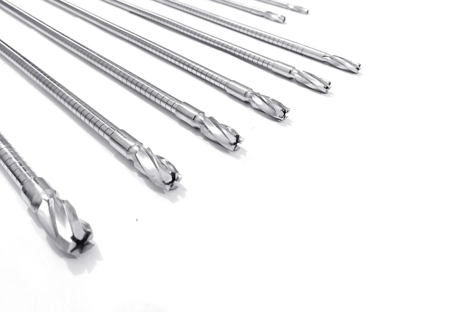 Veterinary Cannulated Flexible Reamer 6mm to 13mm Lot of 8pcs Stainless Steel
