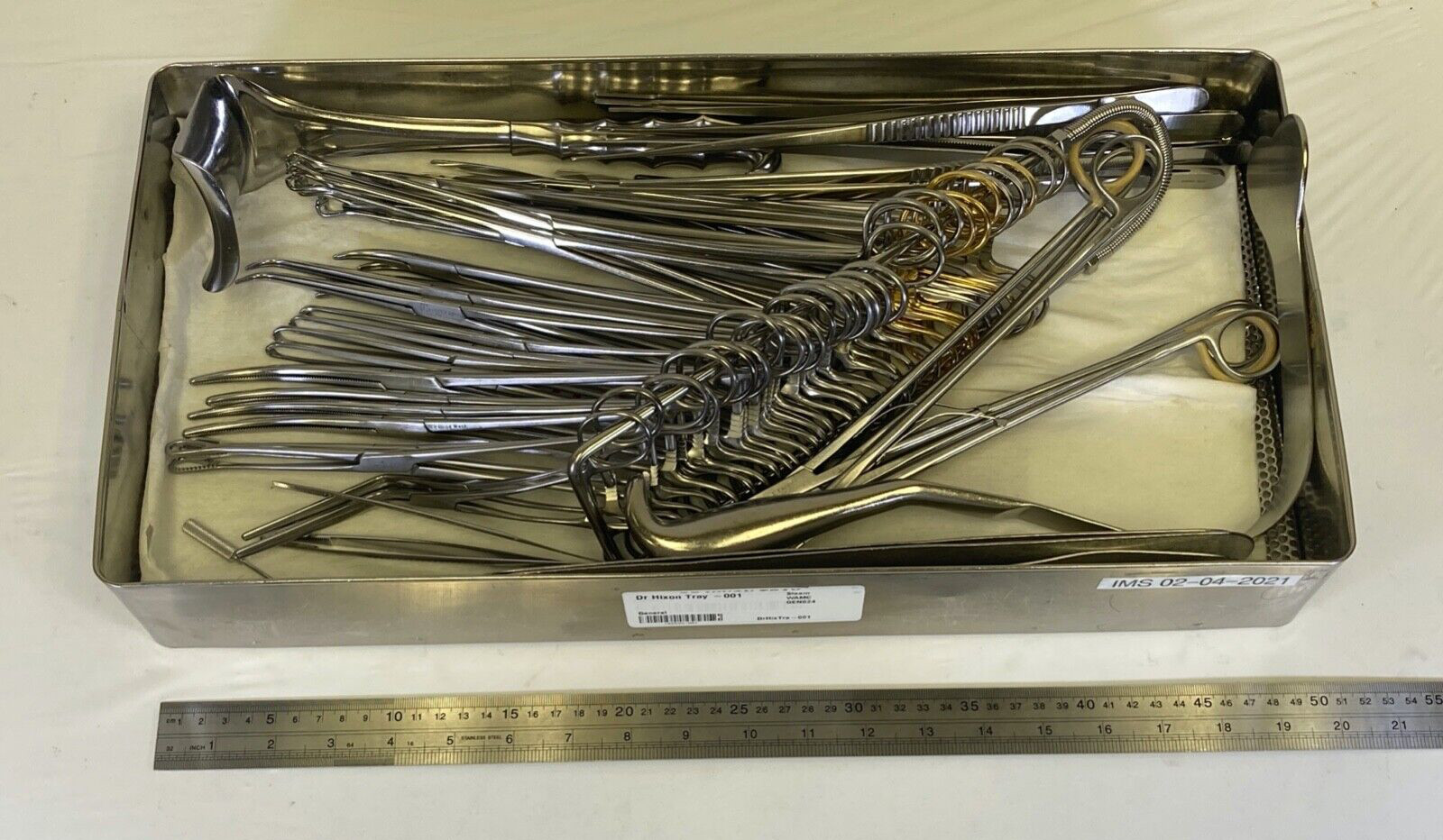 47 Piece Jarit Pilling Weck Codman Extra Long Instrument Set w SterilizationTray