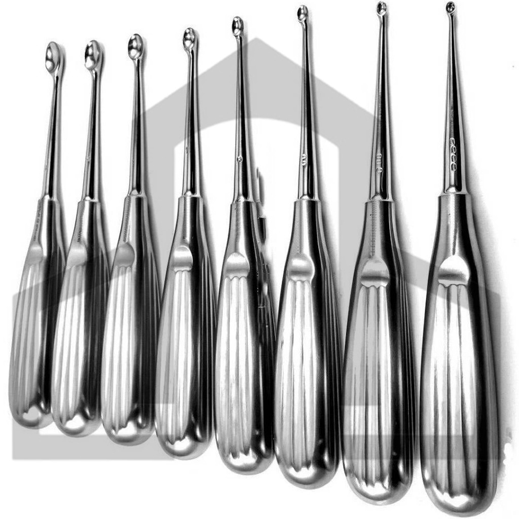 Volkmann Bone Curette Set of 8 Pcs Orthopedic Surgical Instruments