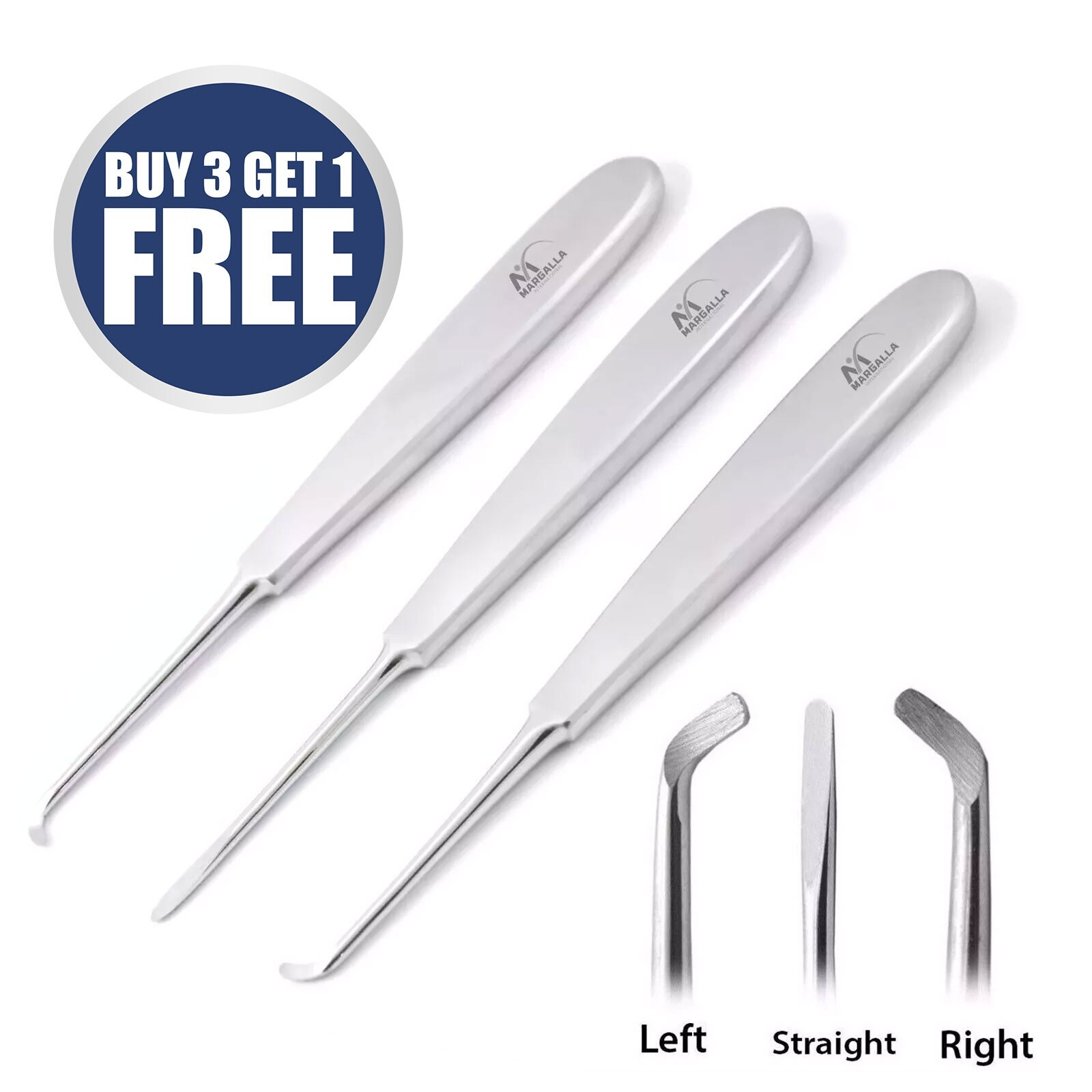 Dental Root Elevators Tooth Extraction Tools Warwick James Elevator Set Of 3 CE