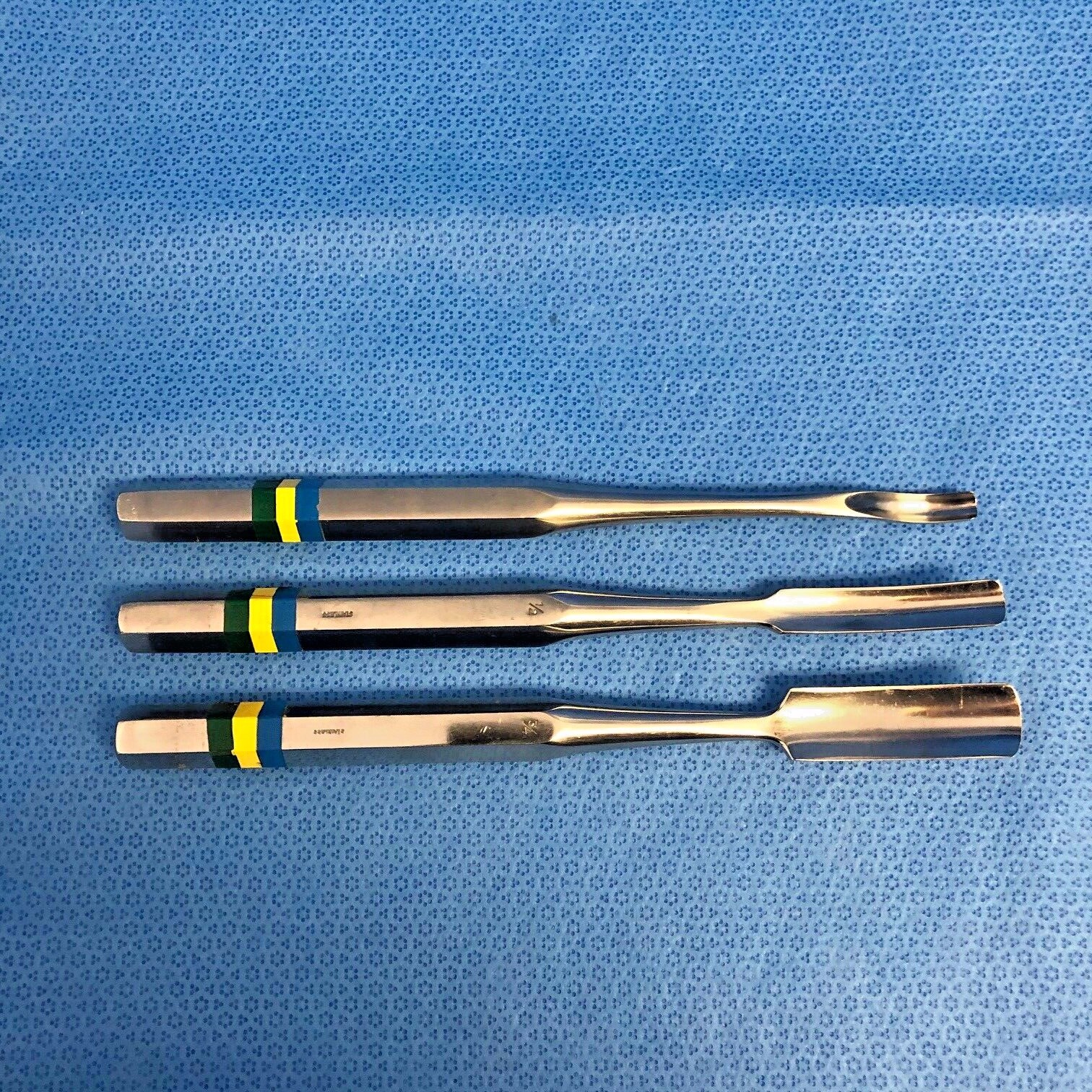 Set of 3 Hibbs Curved 51-5795 Orthopedic Gouges