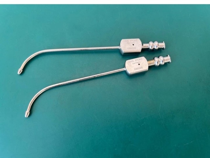 Karl Storz 586026 Eiken Long Curved Antrum Cannula Luer Lock #12x 12.5cm ENT