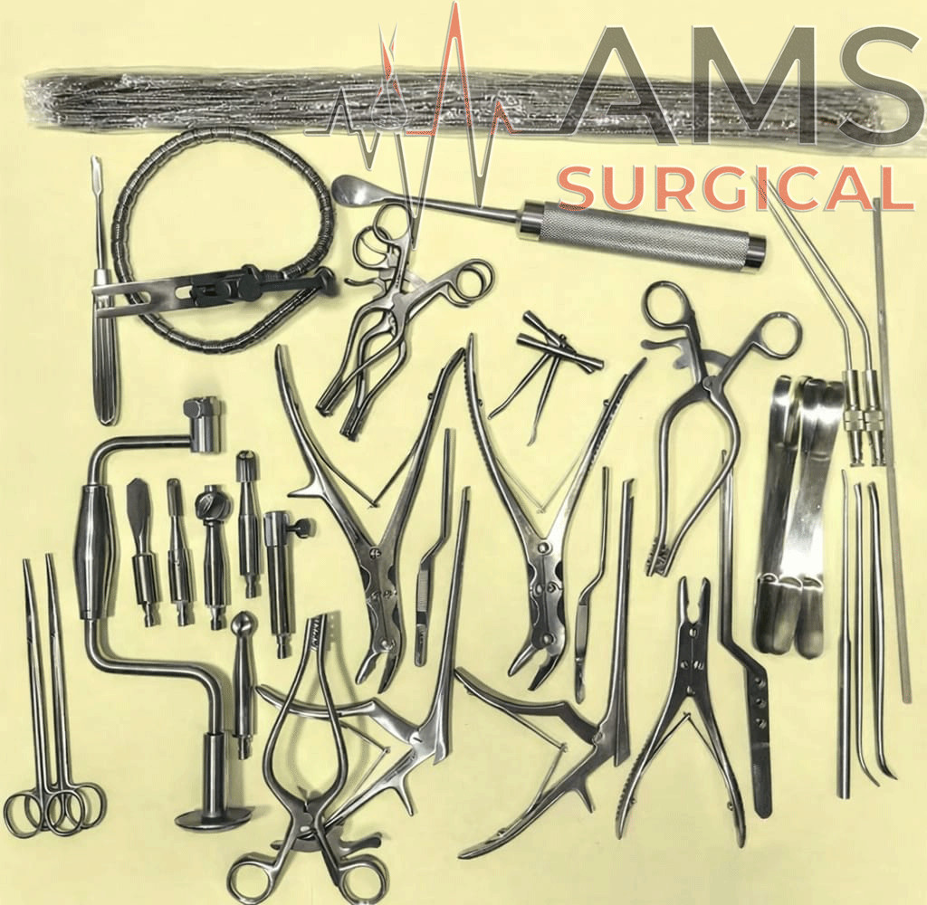 Basic Craniotomy Surgical Neuro and Spinal Orthopedic Instruments Set