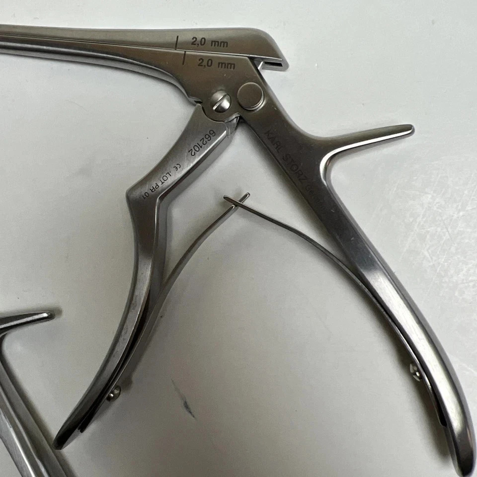 Karl Storz 662102 662112 Kerrison Bone Punch Lot 2pc 7″ Germany Surgical