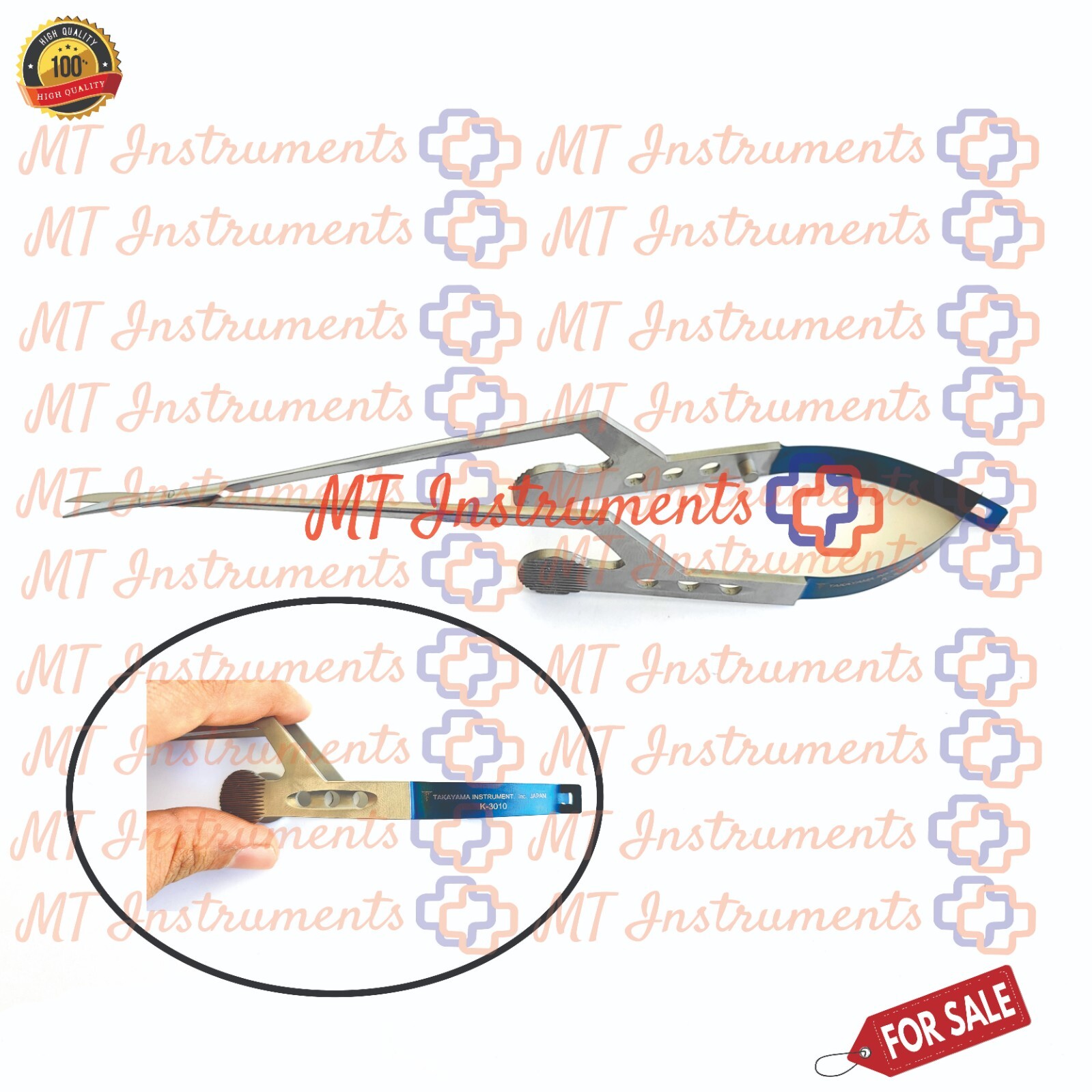 Kamiyama Micro Scissors K-Bayonet 200mm Blue Neurosurgery K-3010