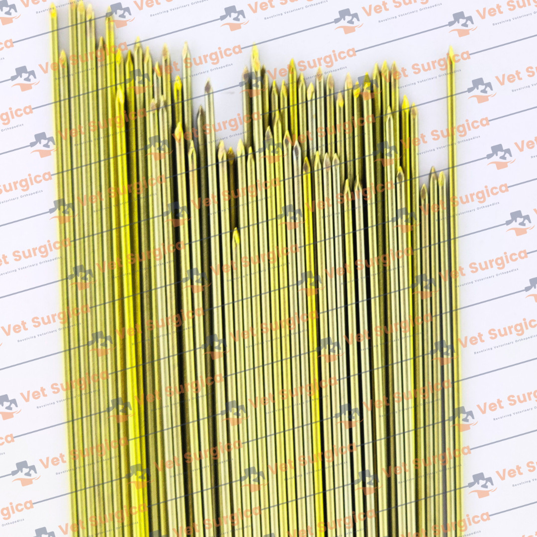 Veterinary K-Wire Titanium 1.5mm 2.0mm 2.5mm 3.0mm Each 25Pcs Double end 100Pcs