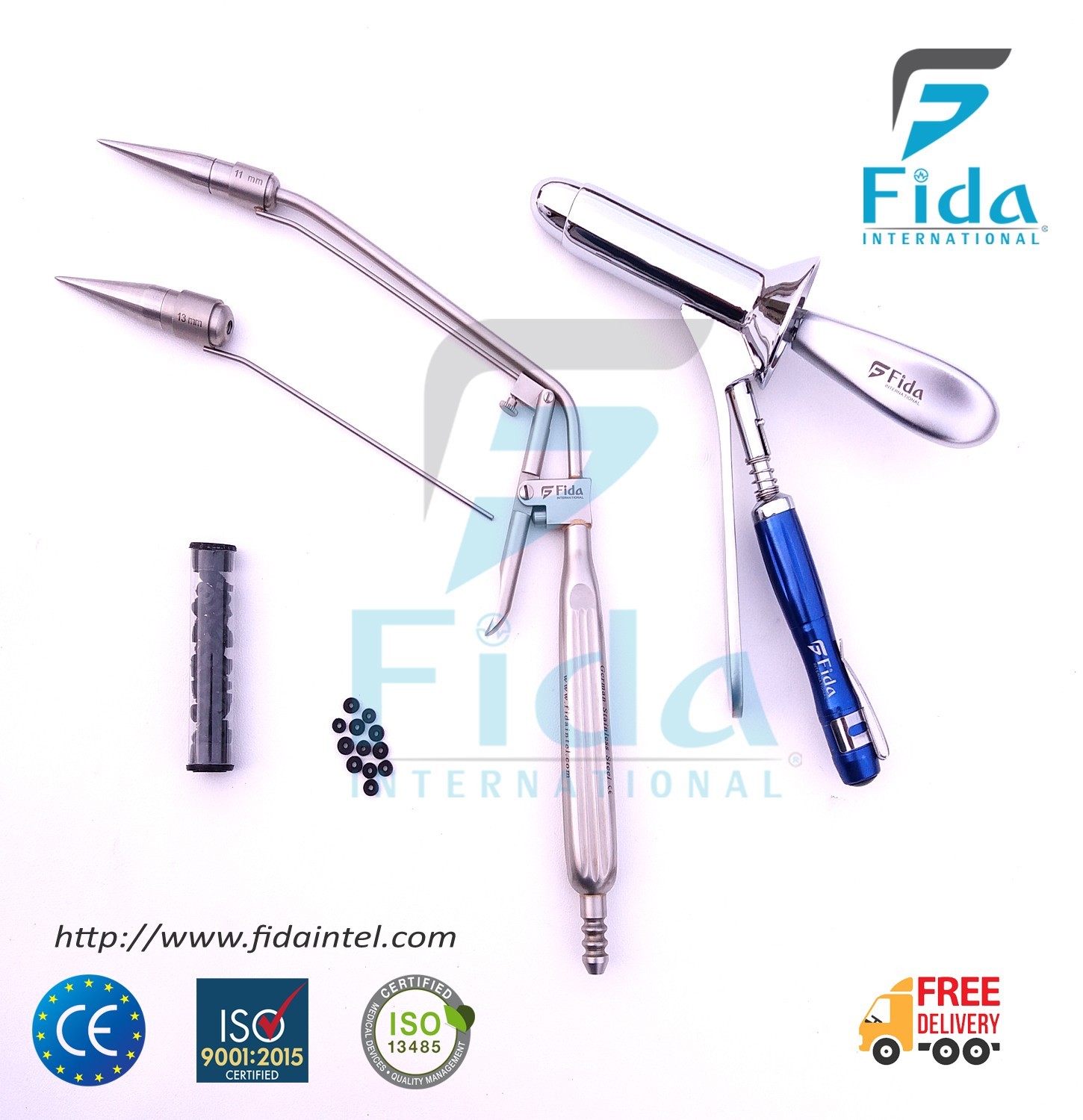 Hemorrohid Suction Ligator Set Latex Free Silicon Rings Surgical Instruments