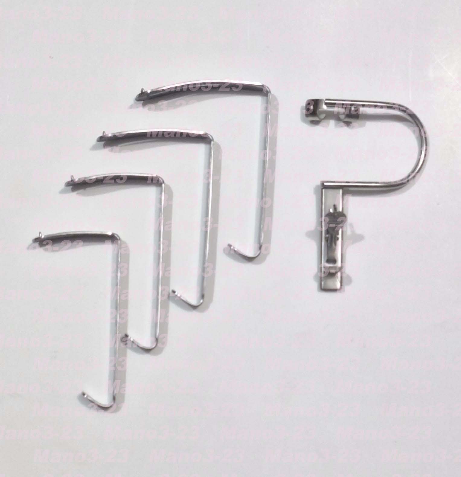 Davis Boyle Mouth Gag Set with 4 Blades Size 2.5″,3″,4″,4.5″ ENT Oral Surgery