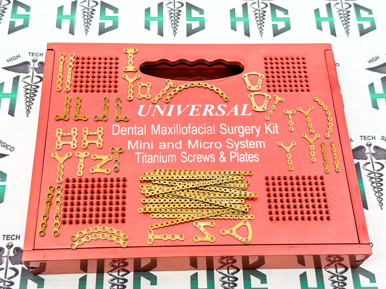 Orál Dental Máxillofáciál Surgery Kit 1.5/2.0 Mini Micro Titanium (313 pcs set)