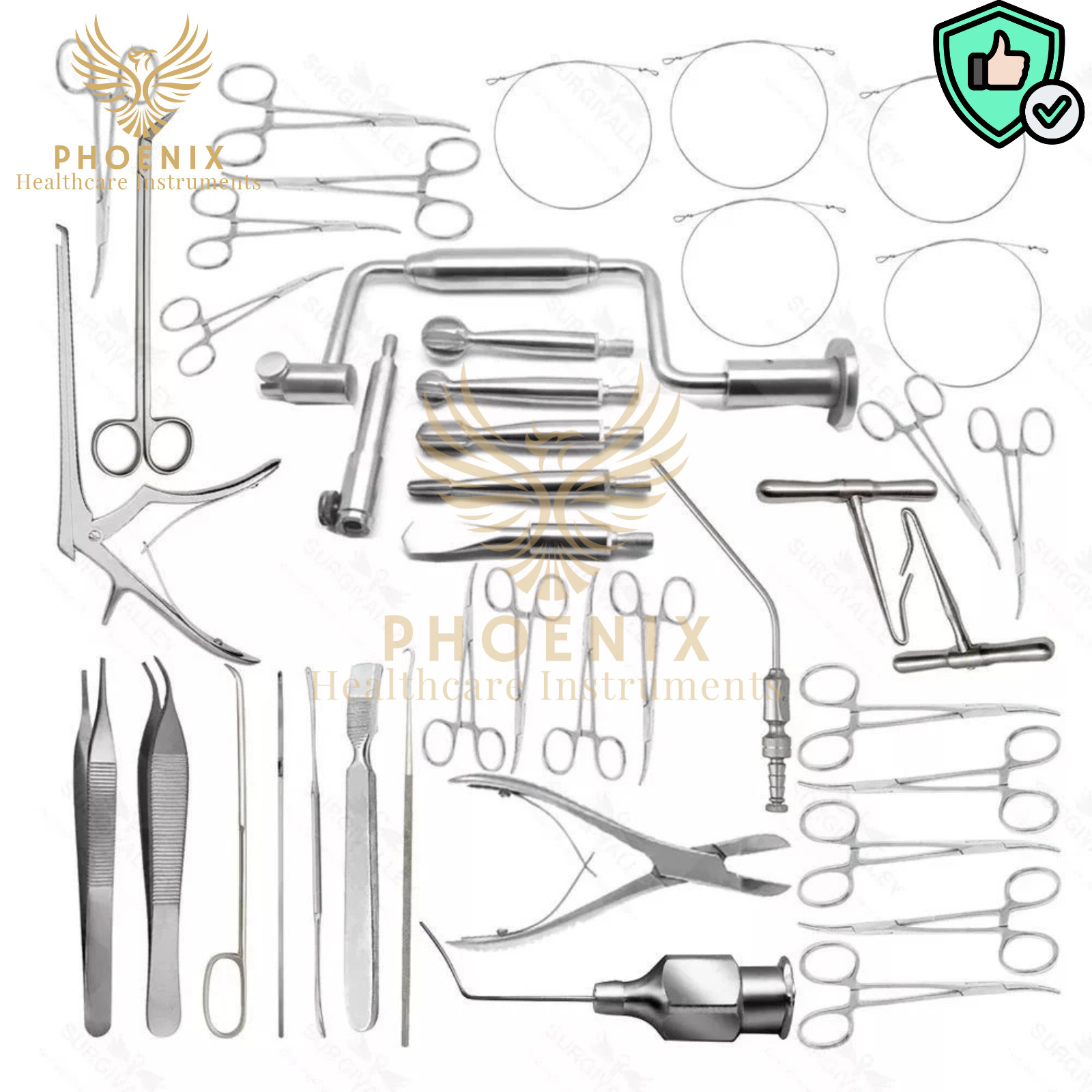 Set 40 Pcs Basic Craniotomy Surgical Instruments Good Quality