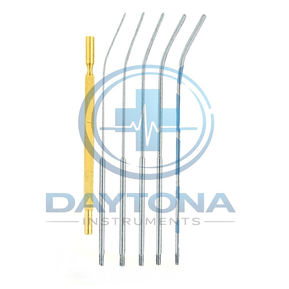 Mini Cervical Dilator Set (Set of 5 Pieces with Gold Handle) with Case