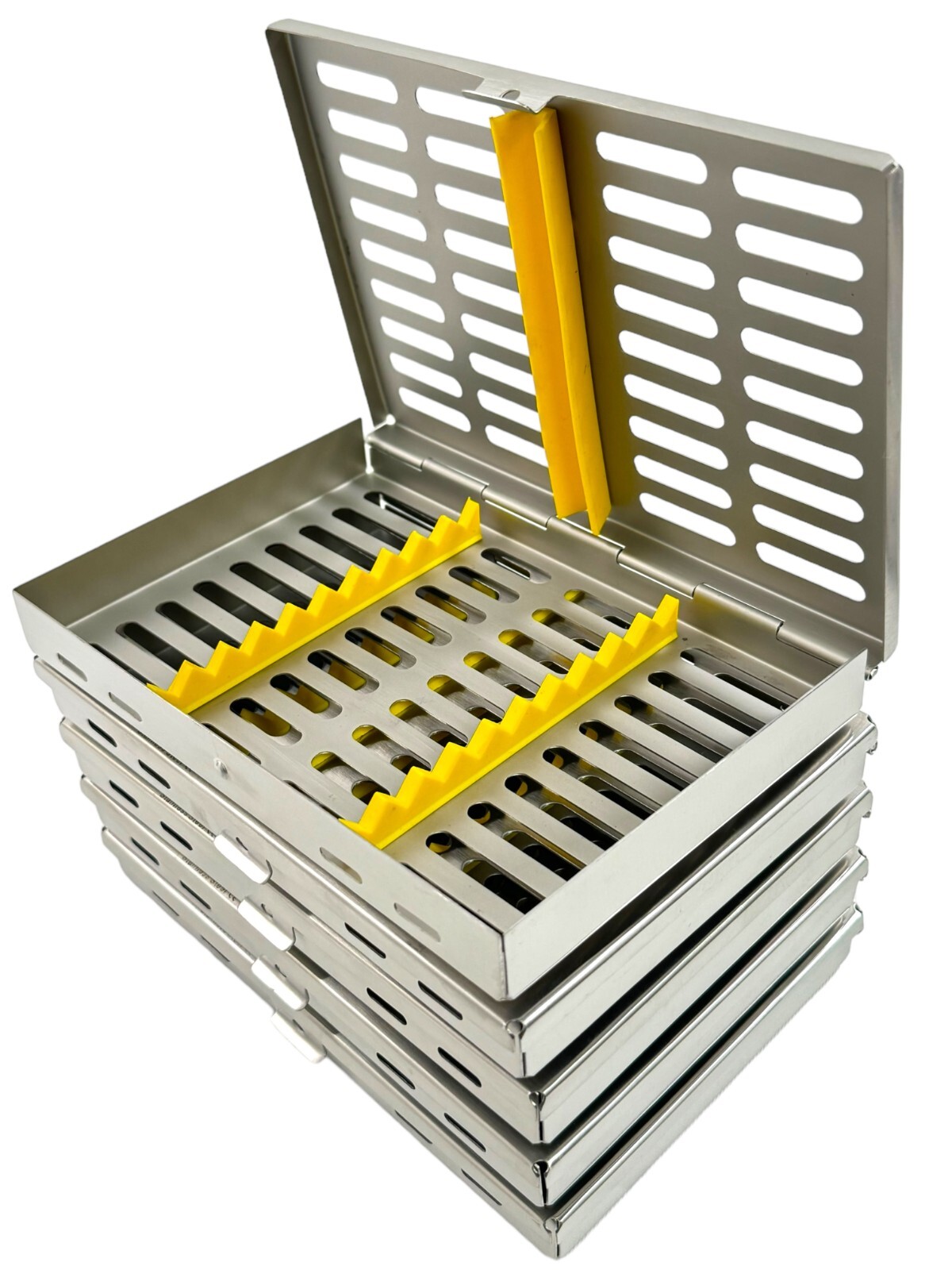 5 GERMAN DENTAL SURGICAL AUTOCLAVE STERILIZATION CASSETTES BOX FOR 10 INSTRUMENT
