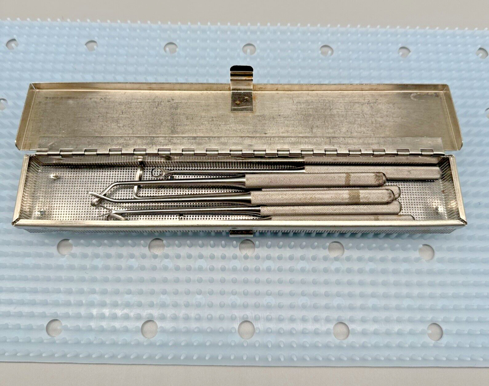 V. Mueller Coakley Sinus Curettes Set RH 3580 with Metal Tray Set of 6