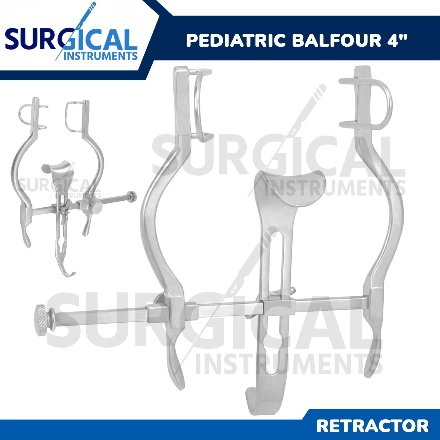 Pediatric Balfour Retractor 4″ Spread Surgical Medical Instruments German Grade