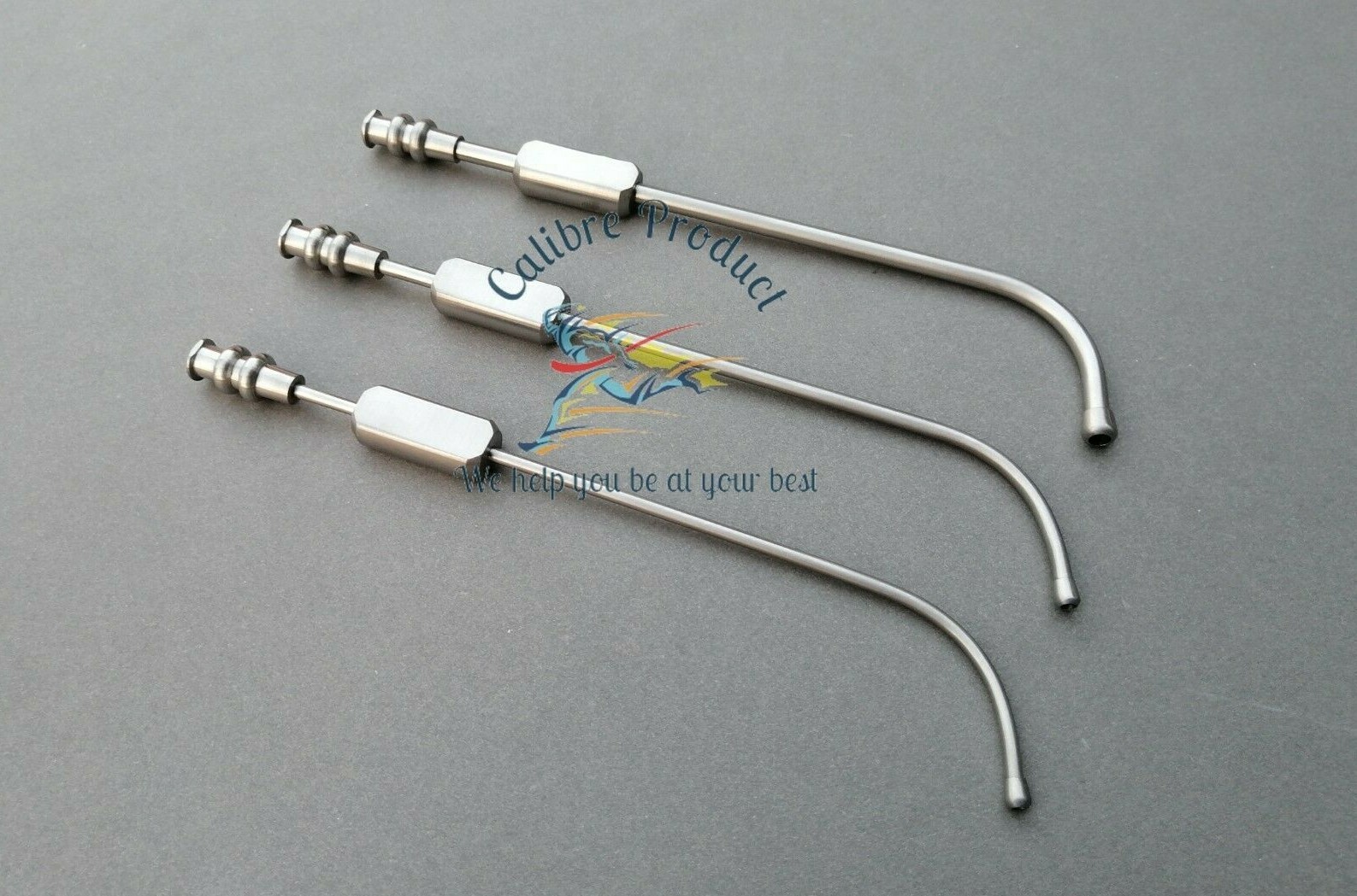 Sinus Cannula Suction Tube Surgical-ENT 4mm,3mm,2.5mm Set Of 3