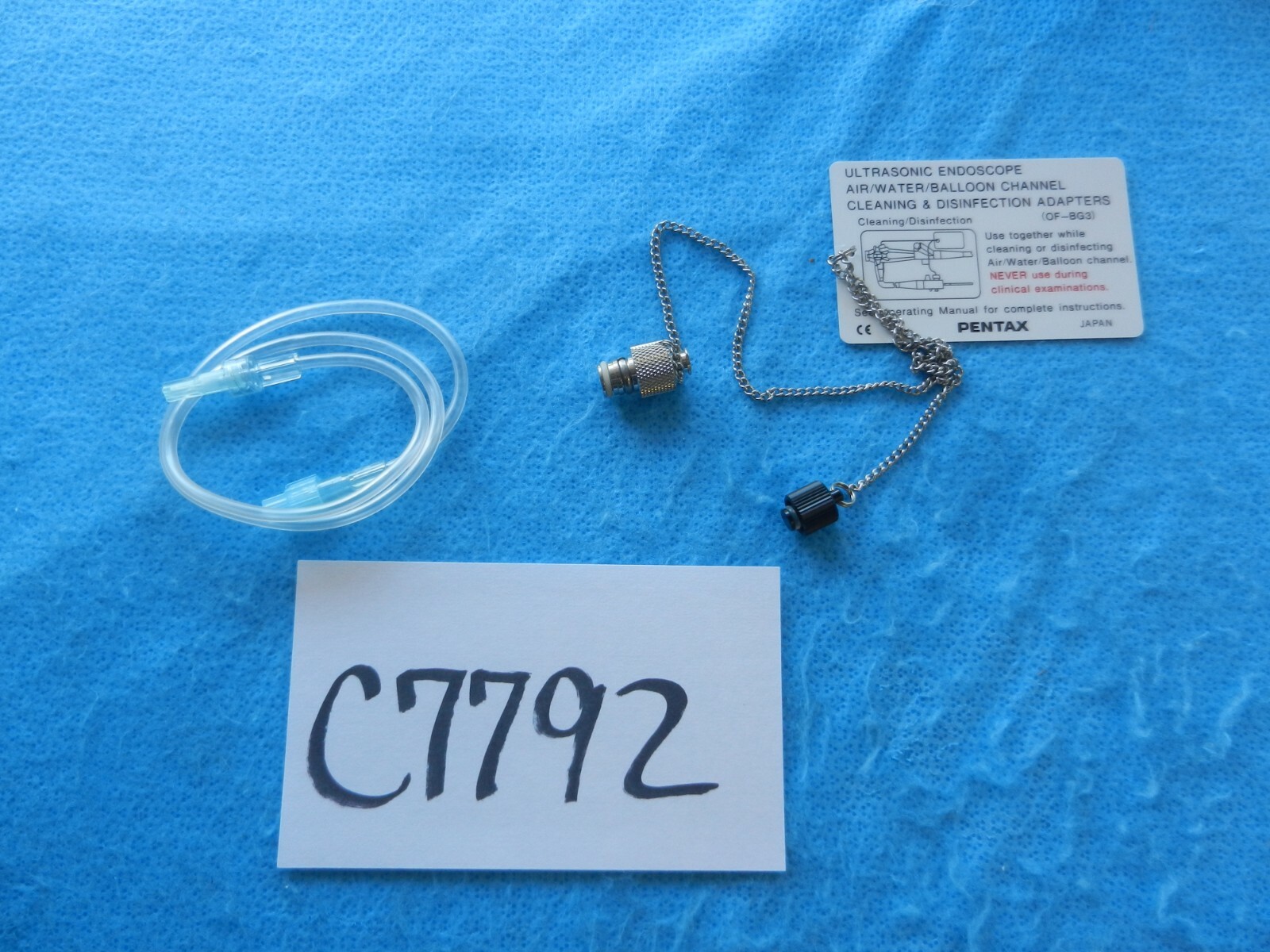 Pentax Surgical Air/Water/Balloon Channel Cleaning Adapter OF-BG3 W/ Tube OF-B10