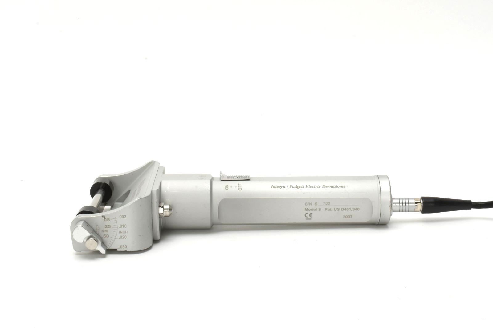Integra Padgett Model S Electric Dermatome Surgical Skin Grafting Set