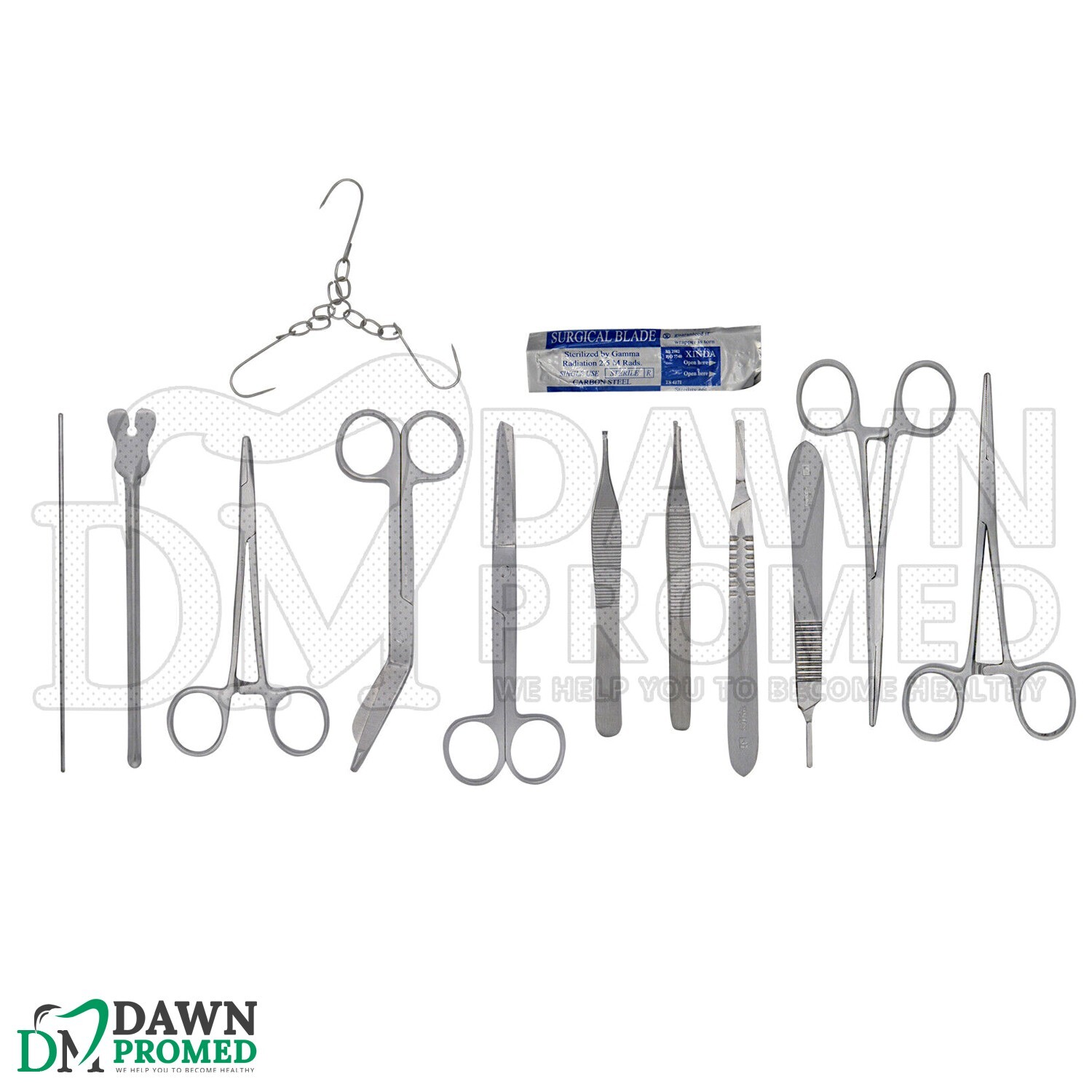 18 pcs Minor Surgery Kit Surgical Instruments Set Stainless Steel German Grade