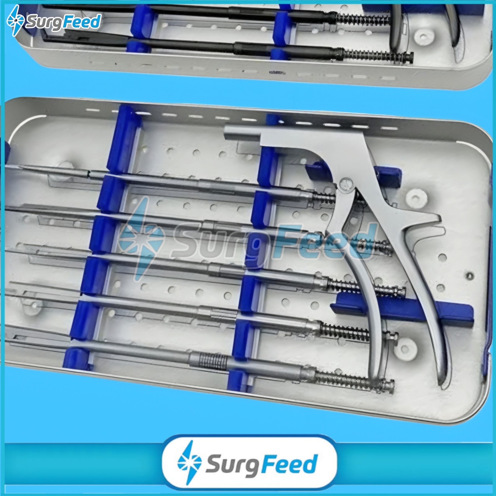 Interlaminar Spine Surgery Rongeur Endoscopic Bite Size 1 to 5mm Set