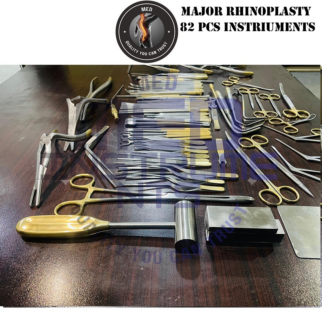 Major Rhinoplasty Surgical instruments set of 82 Pcs Nose & Plastic Surgery +Box
