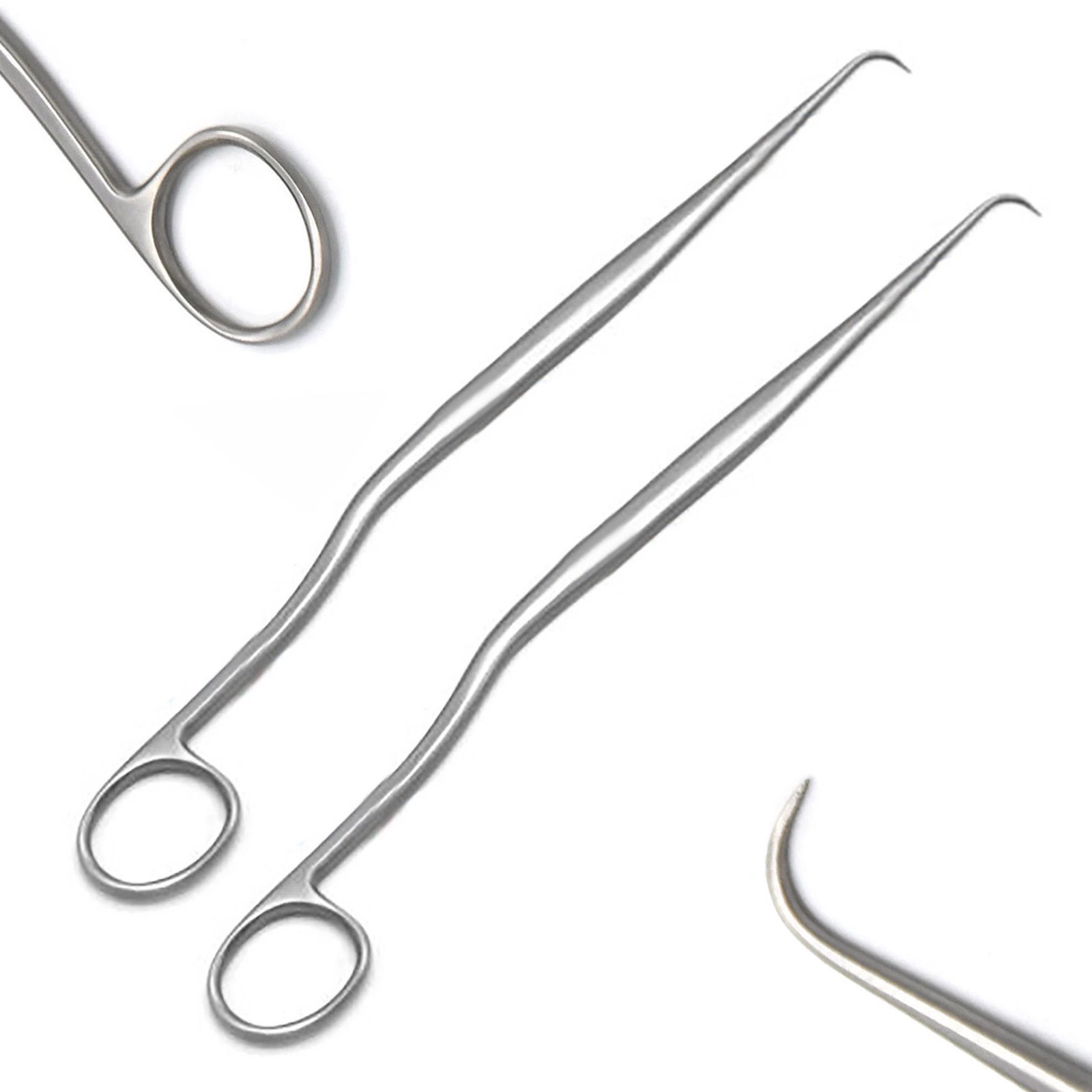 2 Pcs Beacham Vulsellum Tenaculum Gynecology Forceps/Hook Surgical Instruments