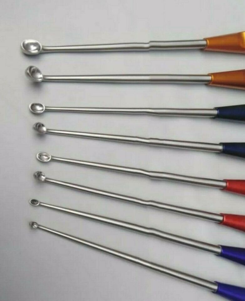 Volkmann Bone Curette Colorful Set 8 PCS Orthopedic Surgical Instrument