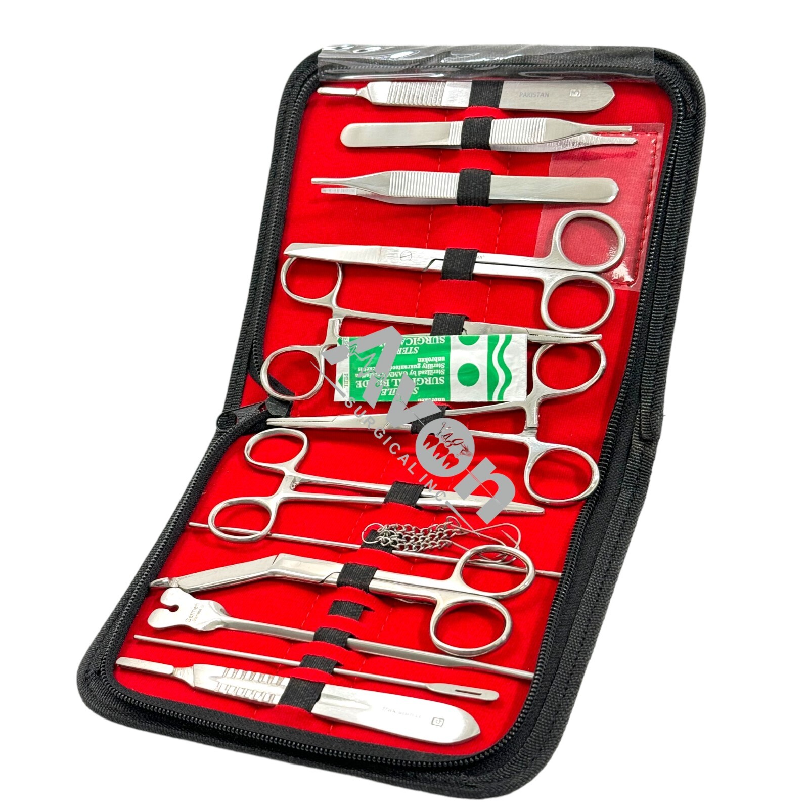 14 PC MILITARY FIELD MINOR SURGERY SURGICAL VETERINARY DENTAL INSTRUMENT KIT