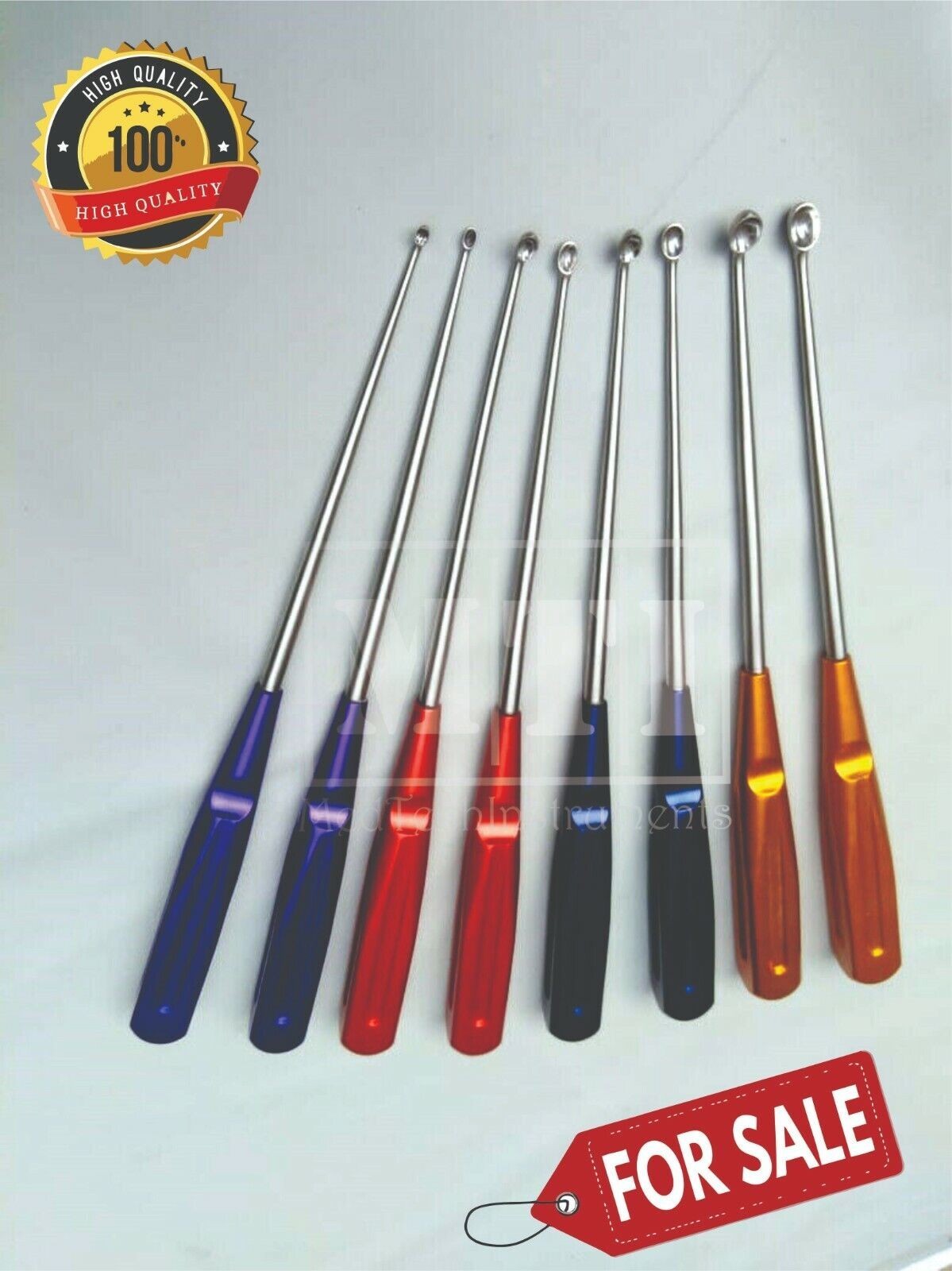 Volkmann Bone Curette Colorful Set 8 PCS Orthopedic Surgical Instrument
