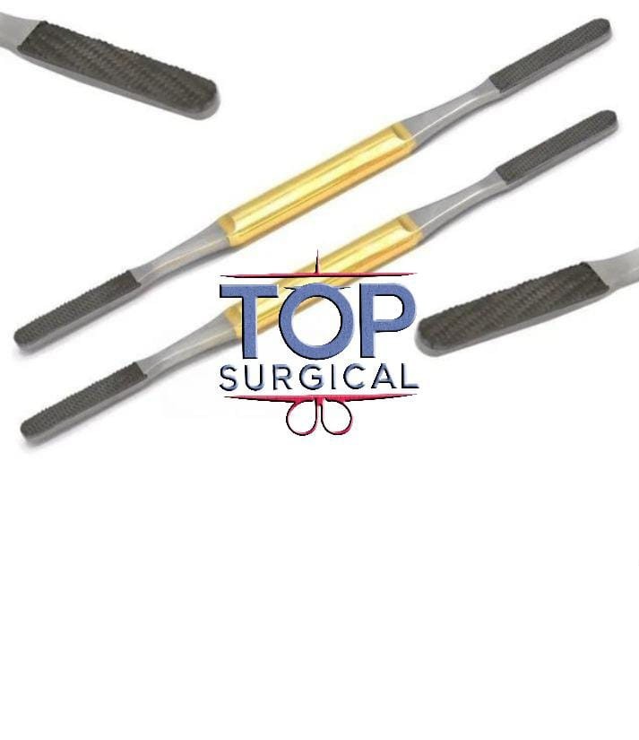 2 Pcs Fomon Double Ended Nasal Rasp 20cm,Rhinoplasty Instruments