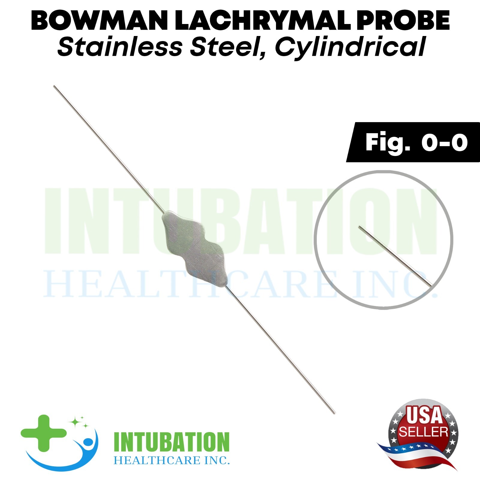 Bowman Lacrimal Probe 5” Fig. 0-0 Surgical Dental ENT Ophthalmic Instruments