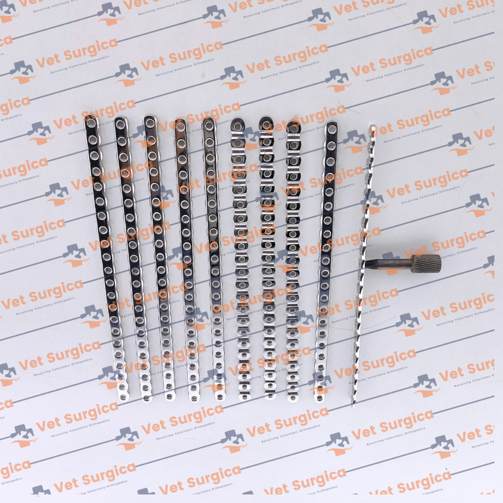 ALPS Locking 2.7mm Veterinary Plates 10 Set Pcs 22 Holes Stainless Steel Quality
