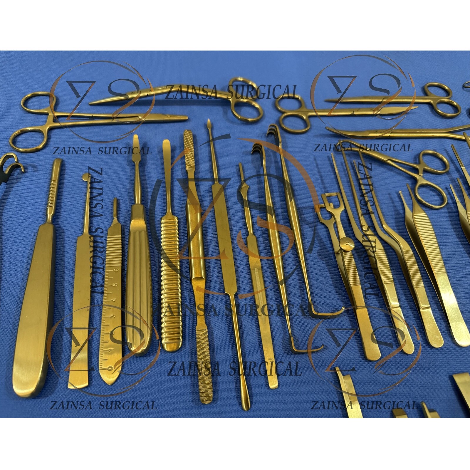 Rhinoplasty Instruments Set Titanium Gold Coated Nose Surgery Set