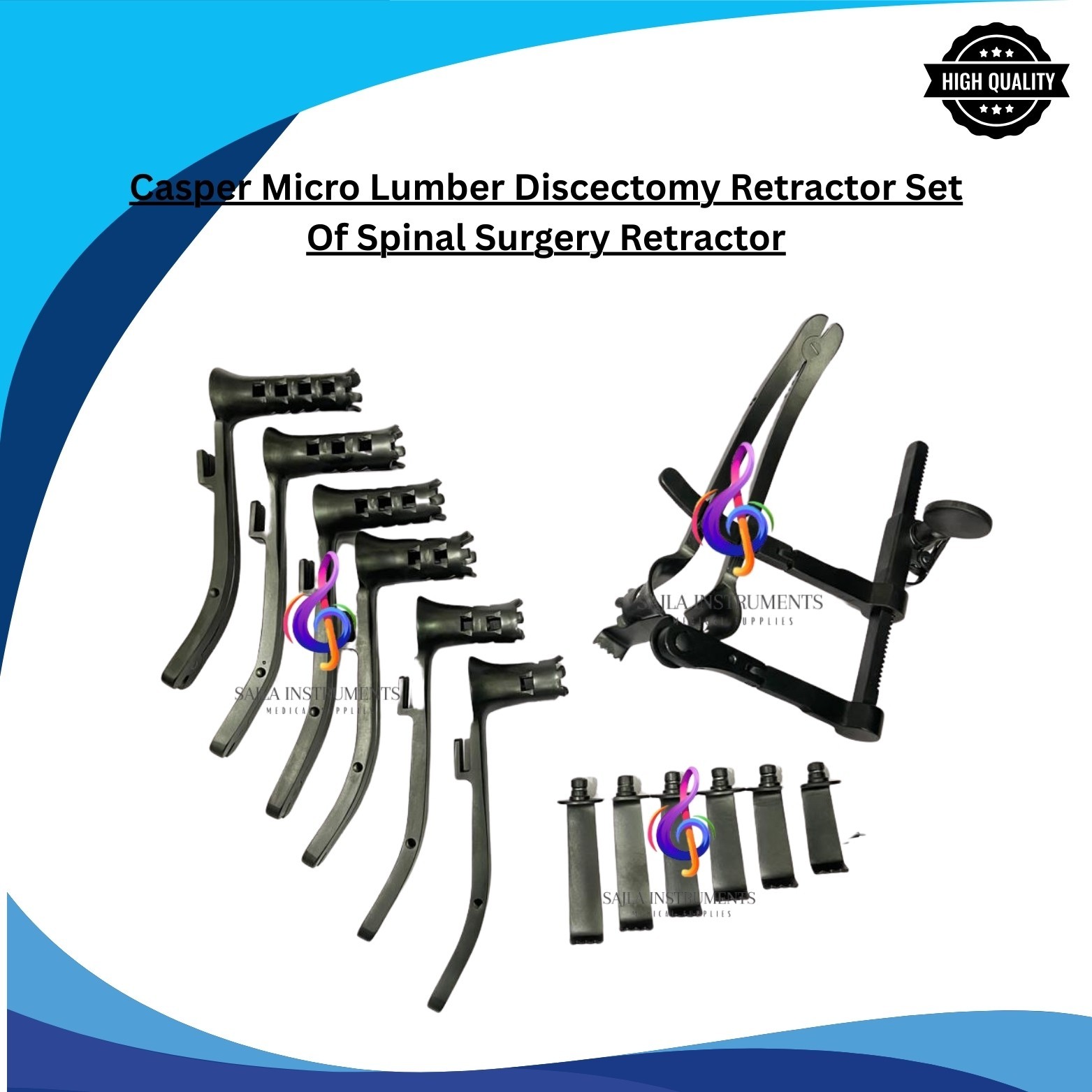 casper micro lumber retactor set in black color by sajla