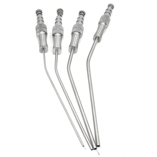 FRAZIER SUCTION TUBE SET OF 4 TUBES ASPIRATOR DENTAL ENT SURGICAL INSTRUMENTS