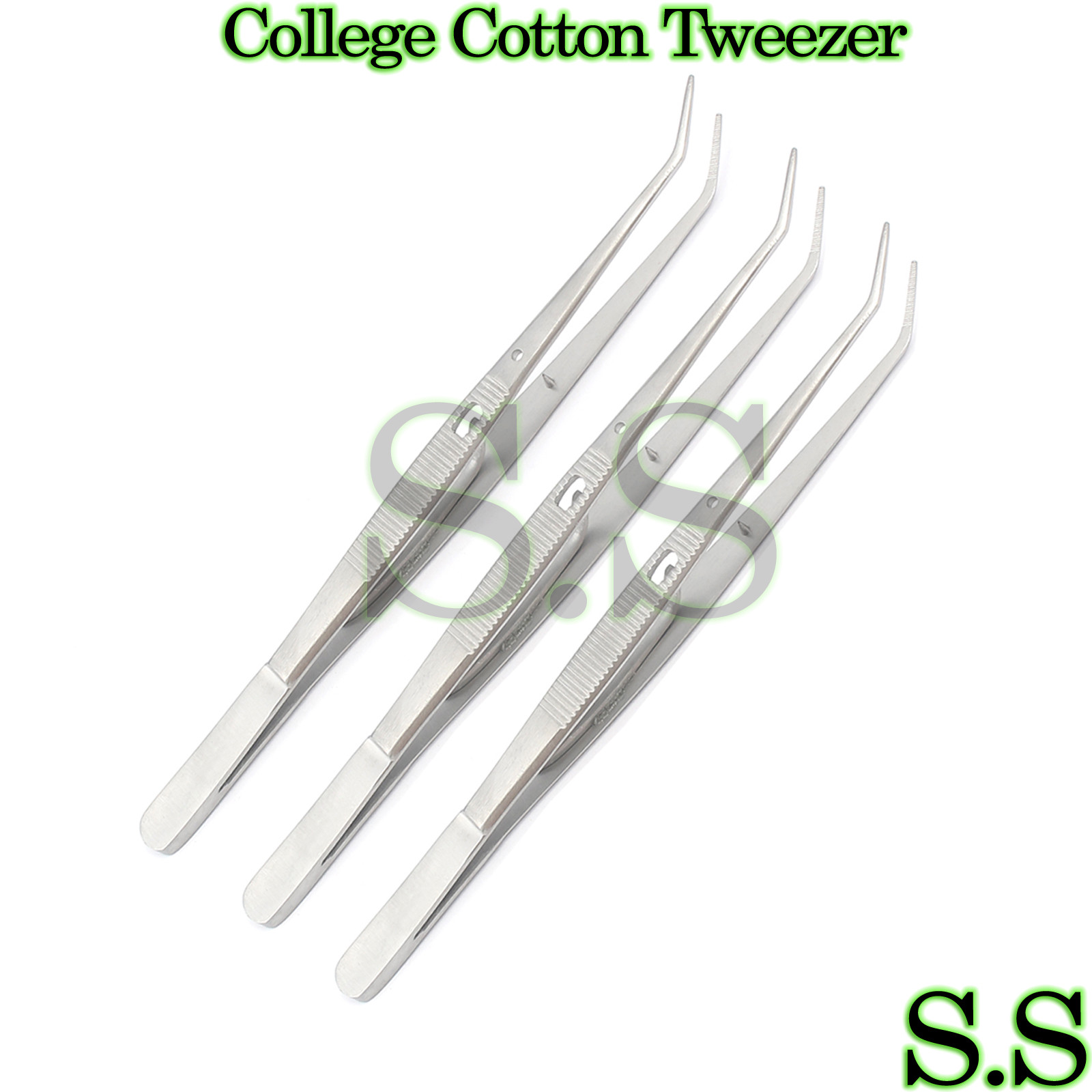 6 Pcs Self-Locking College Cotton Pliers Set Dental Endodontic German Grade